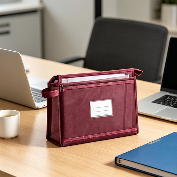 Red Nylon Mesh Document Bag with Hand Strap, Contract and Legal File Organizer, 12.6x10.24x2.36in – Multi Use for Law Office