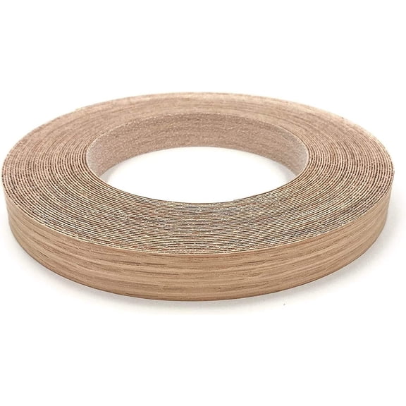 Red Oak 1-1/4'' X 250' Roll Preglued Wood Veneer Edge banding Iron On, Hot Melt