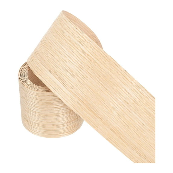 Uxcell Edge Banding, Wood Veneer Tape Pre-glued Plywood Edge Banding with Hot Melt Adhesive for Furniture Restoration Red Oak 3 inch x 10 ft