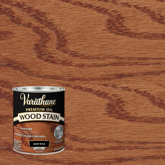 2 Pack, Red Oak, Varathane Premium Oil-Based Interior Wood Stain-211723H, Quart