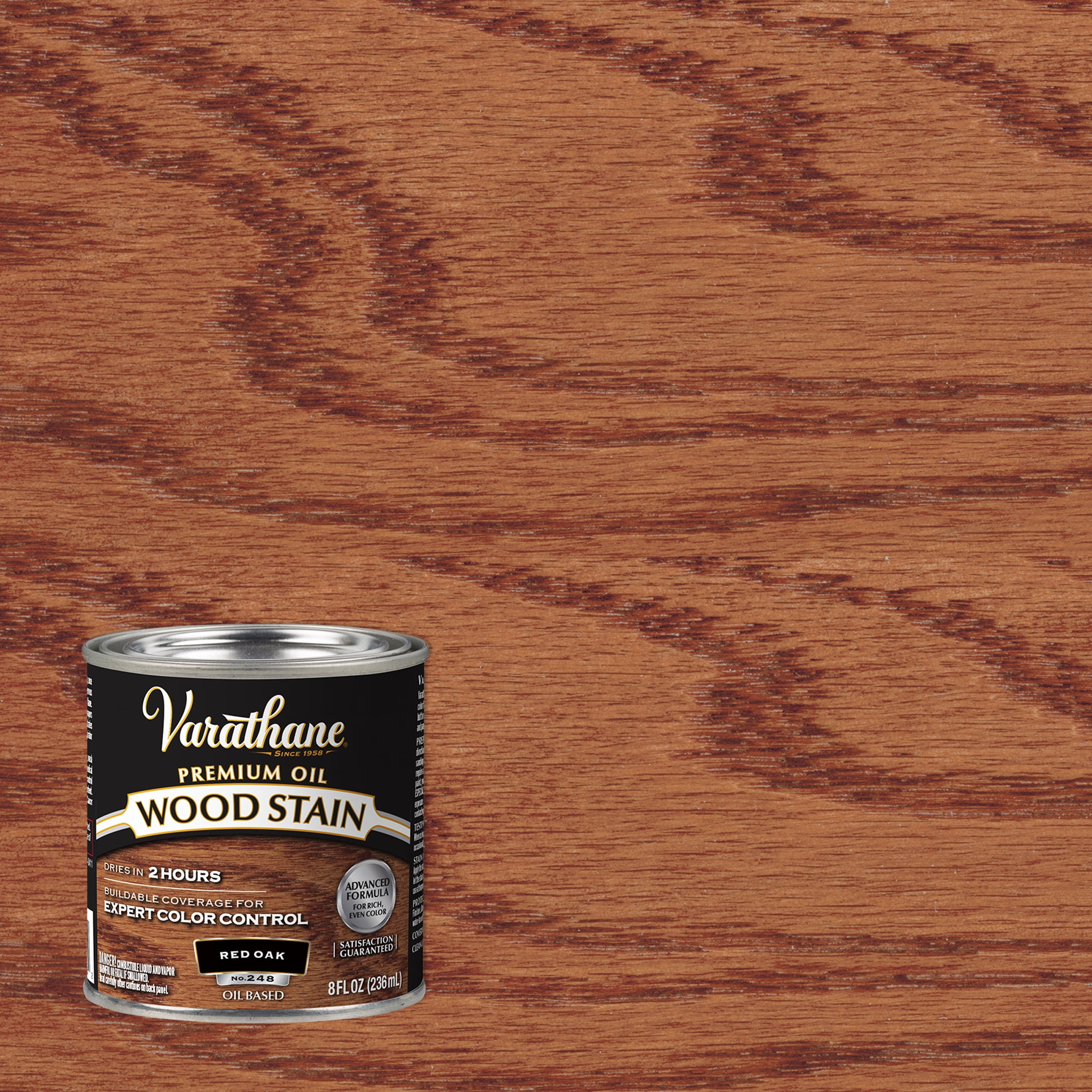 Red Oak, Varathane Premium OilBased Interior Wood Stain211800, Half