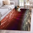 thumbnail image 1 of Red Ocean Waves Area Rugs 2.7'x5', Washable Small Throw Rugs for Kitchen Bedroom, Summer Beach Coastal Abstract Indoor Outdoor Rug Non-Slip Low Pile Carpet Runner Reversible Floor Mats, 1 of 8