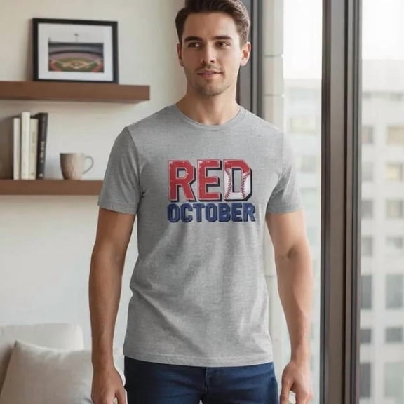 Red October Cotton Tee: Casual Fall Style