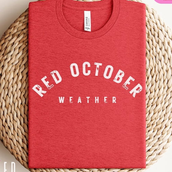 Red October Weather Shirt, Philly Baseball Tee, Philadelphia Game Day T-Shirt, Retro Sports Fan Top, Funny Fall Playoff Gift