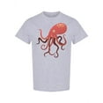 thumbnail image 1 of Red Octopus Cartoon Design T-Shirt Women -Image by Shutterstock, Female x-Large, 1 of 2