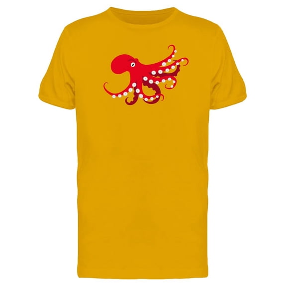 Red Octopus Cartoon Tee Men's -Image by Shutterstock