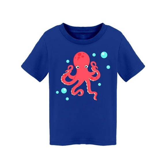 Red Octopus Design T-Shirt Toddler -Image by Shutterstock,  2 Toddler
