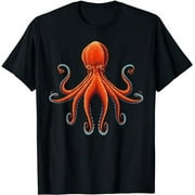 Red Octopus Kraken Summer Deep-sea in combat stance T-Shirt