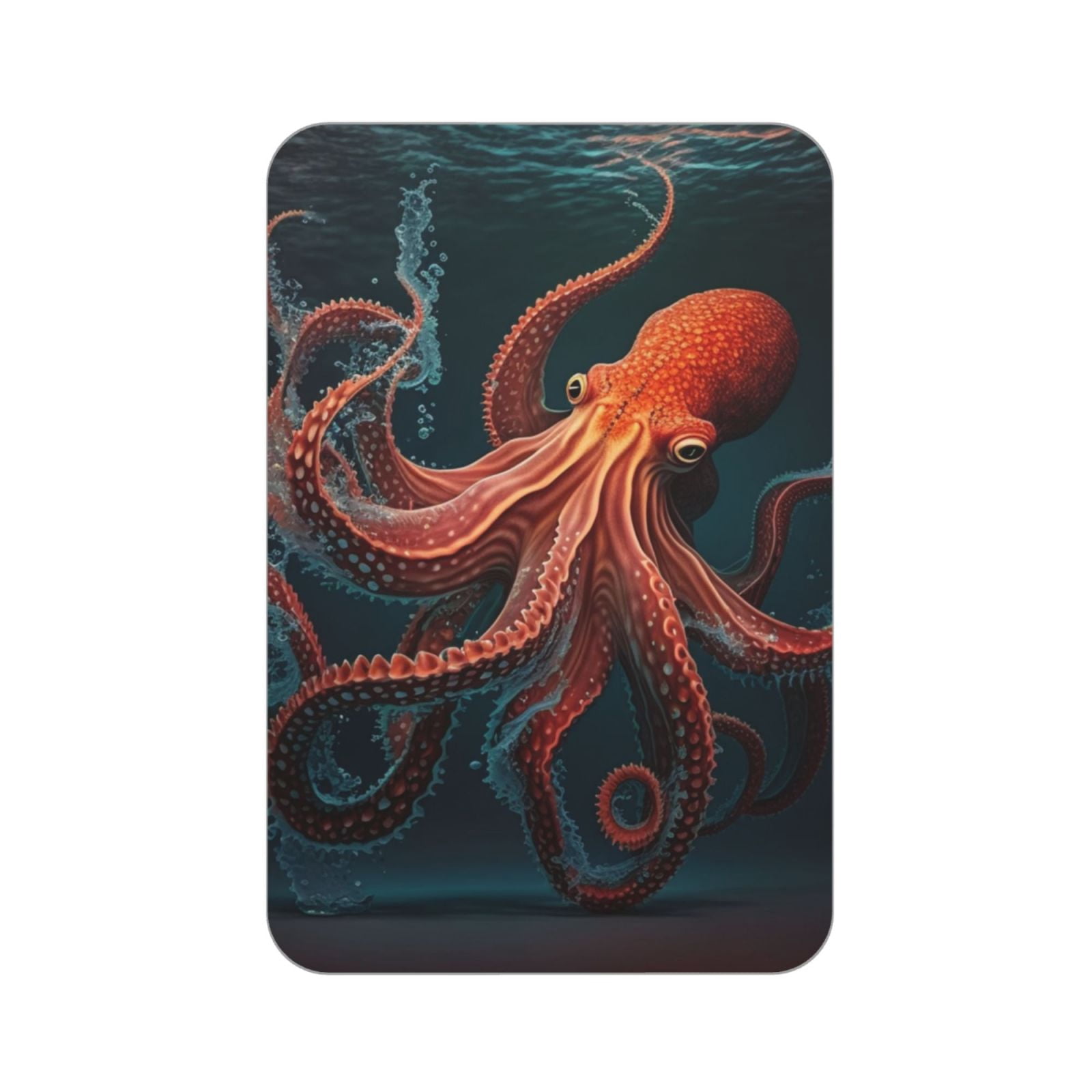 Red Octopus Tentacles Art Acrylic Fridge Magnets Decorative ...