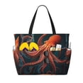 thumbnail image 1 of Red Octopus Tentacles Art Large Capacity Beach Travel Tote Bag Shoulder Handbag for Gym Camping Shopping, 1 of 6