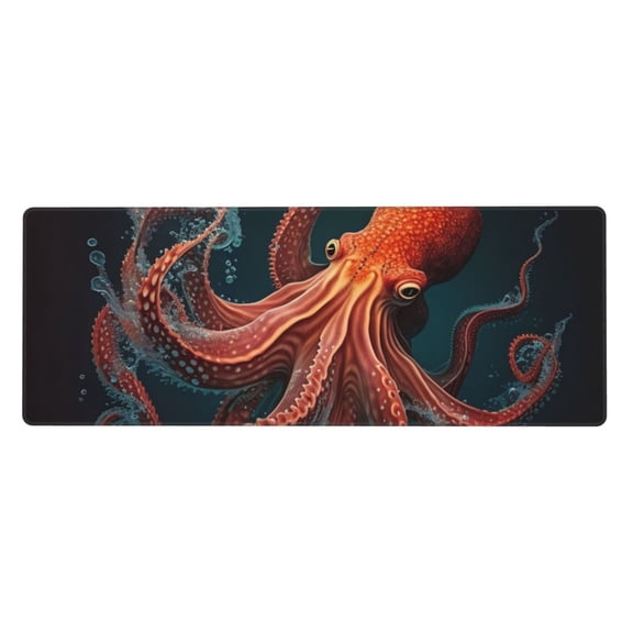 Red Octopus Tentacles Art Mouse Pad Extended Large Gaming Mousepad Non-Slip Rubber Big Keyboard Desk Mat 31.5 X 11.8 Inch