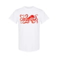 thumbnail image 1 of Red Octopus With Tentacles T-Shirt Men -Image by Shutterstock, Male Medium, 1 of 2