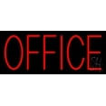 thumbnail image 1 of Red Office LED Neon Sign 6 x 15 - inches, Black Square Cut Acrylic Backing, with Dimmer - Bright and Premium built indoor LED Neon Sign for Defence Force., 1 of 6