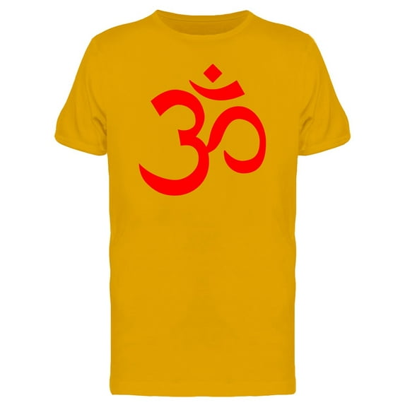 Red Om Symbol T-Shirt Men -Image by Shutterstock, Male Large