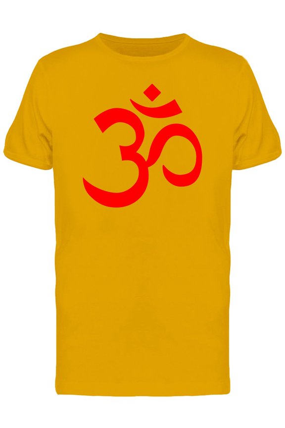 Red Om Symbol T-Shirt Men -Image by Shutterstock, Male Small