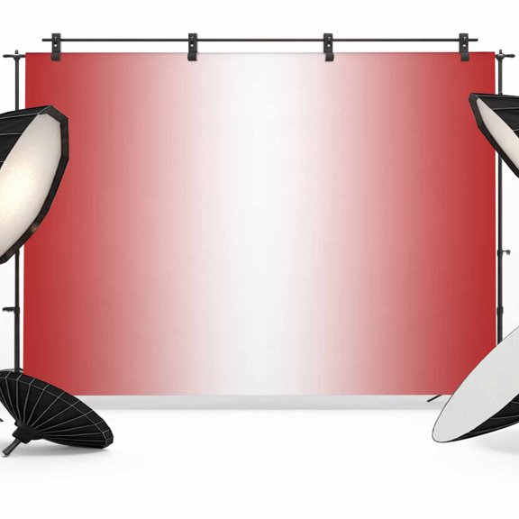 Red Ombre Backdrop for Photography,Fabric Photo Background Backdrop,Red White Gradient Modern Abstract Art Photo Booth Background for Portrait Photoshoot Video Wedding Studio Decoration Banner 7x5ft