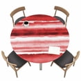 thumbnail image 1 of Red Ombre Fitted Tablecloth with Elastic Edged, Round Table Cloth for Dining Table, Modern Abstract Art Farmhouse Waterproof Oil Proof Table Cover for Indoor Outdoor 45"-54", 1 of 8