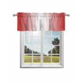 thumbnail image 1 of Red Ombre Kitchen Curtain Valances for Windows Farmhouse Short Curtains, Red White Gradient Modern Abstract Art Rod Pocket Valance Curtain for Bedroom Cafe Living Room 56"x16", 1 of 8