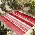 thumbnail image 1 of Red Ombre Outdoor Rug for Patio/Deck/Porch, Non-Slip Large Area Rug 4 x 6 Ft, Modern Abstract Art Farmhouse Indoor Outdoor Rugs Washable Area Rugs, Reversible Camping Rug Carpet Runner, 1 of 8