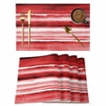 thumbnail image 1 of Red Ombre Placemats Set of 4, Modern Abstract Art Farmhouse Placemats for Dining Table, Place Mats for Kitchen Tabletop, Waterproof Wipeable Dining Table Mats Set, 1 of 9