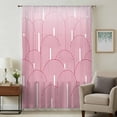 thumbnail image 1 of Red Ombre Sheer Curtains 63 Inches Long, Farmhouse Stripes Modern Abstract Art Light Filering Curtains, Breathable Simi Curtain Privacy Drapes for Living Room Bedroom Lightweight Window Treatment, 1 of 9