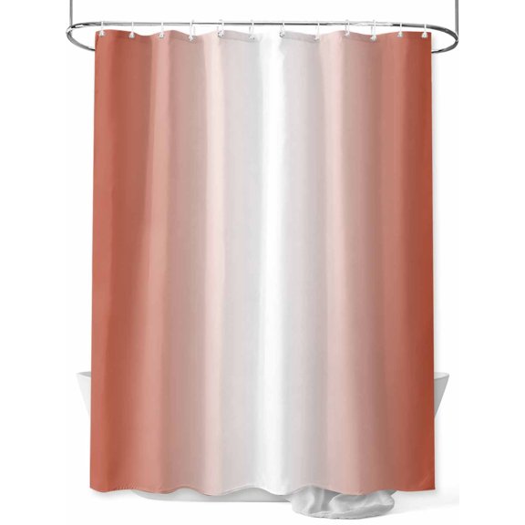 Red Ombre Standard Shower Curtain Set, Waterproof Shower Curtains for Bathroom, Modern Gradient Abstract Art Washable Fabric Cloth Bath Curtain for Bathtub Decoration with Hooks 72x72 Inches