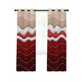 thumbnail image 1 of Red Ombre Stripe Blackout Curtains, Light Blocking Print Window Curtains, Abstract Summer Beach Coastal Thermal Insulated Window Drapes for Living Room Kitchen Cafe 2 Panels, 104"W x 96"L, 1 of 9