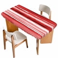 thumbnail image 1 of Red Ombre Table Cloths for 4 Foot Rectangle Tables, Modern Abstract Art Farmhouse Patio Waterproof Elastic Fitted Tablecloths, Washable Rectangular Table Cover for Camping, 1 of 8