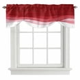 thumbnail image 1 of Red Ombre Waves Tie Up Valance Curtains for Windows, Kitchen Curtains Window Treatments, Abstract Art Gradient Modern Short Window Shades Valances for Bedroom Bathroom Cafe 42"x12", 1 of 8