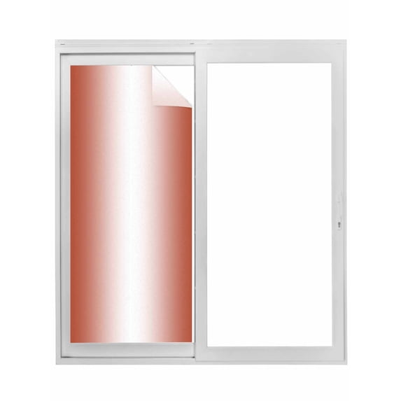Red Ombre Window Privacy Film, Modern Gradient Abstract Art Static Cling UV Sun Blocking Tint Film Heat Control Windows Films for Bedroom Bathroom, Window Stickers 35.4"x78.7"