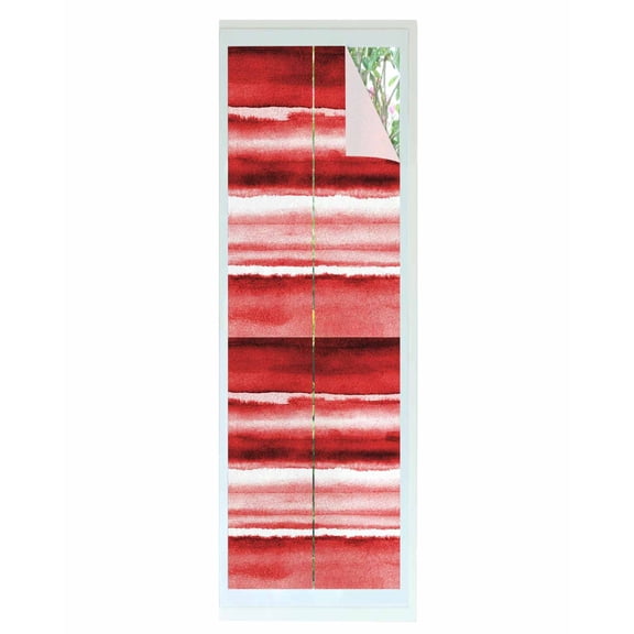 Red Ombre Window Privacy Film Stained Glass Window Film Decorative Windows Cover Static Windows Cling for Glass Door Modern Abstract Art Farmhouse Stickers for Bathroom 17.7"x78.7"