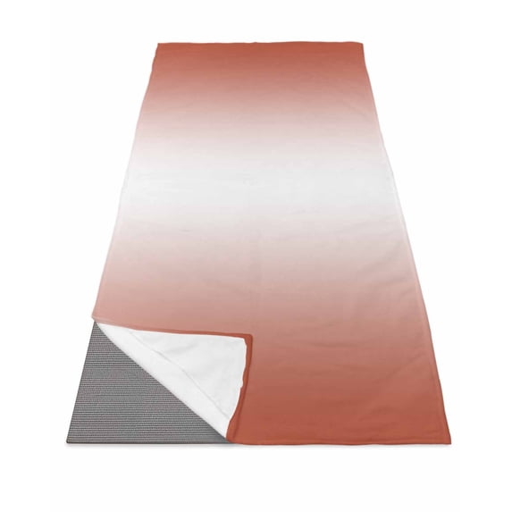 Red Ombre Yoga Towel for Hot Yoga Non Slip, Modern Gradient Abstract Art Yoga Mat Towel Absorbent Yoga Sweat Towels Microfiber Hot Yoga Blanket for Bikram Pilates 26"x74"