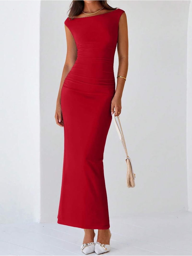 winter cocktail dress long sleeve Sheath/Column V-Neck Beading Dresses with Split Side Sleeves Mulberry while the drawstring tie White Runway - BTS Size:US46 COUNT-42