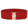 Red One Size Lady Wide Belts Belt Comfort Women Wide Elastic Belt Men