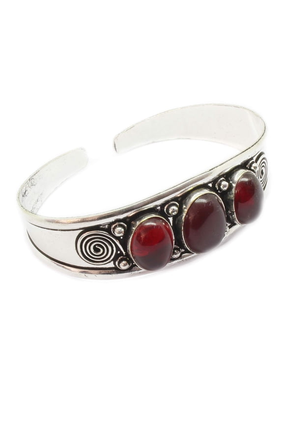 Red Onyx Bangle, Handmade Bangles Gemstone Bangle Silver Plated Bangle