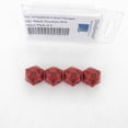thumbnail image 1 of Red Opaque Dice with Black Numbers D20 Aprox 16mm (5/8in) Pack of 4 Wondertrail, 1 of 1