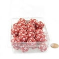thumbnail image 1 of Red Opaque Dice with White Numbers D20 Aprox 16mm (5/8in) Pack of 50 Wondertrail, 1 of 2