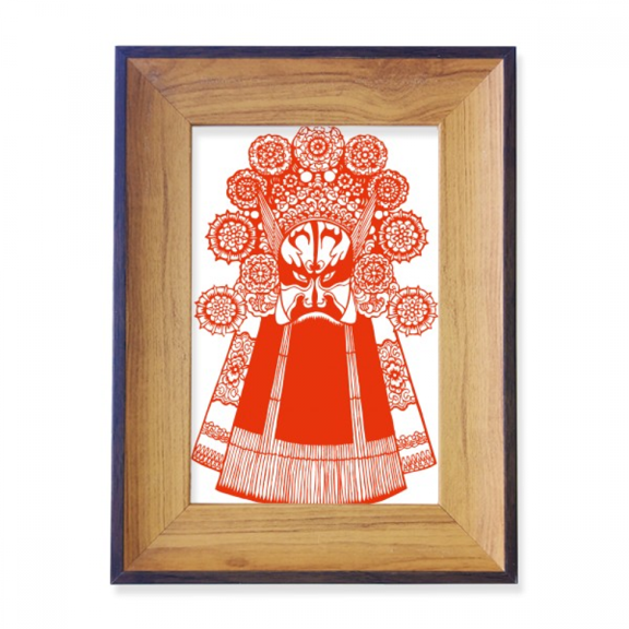 Red Opera Head Paper-cut Photo Frame Exhibition Display Art Desktop Painting
