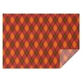 thumbnail image 1 of Red and Orange Argyle Pattern Rectangle Tablecloth 60"x84",Waterproof Polyester Rectangle Table Cloth, Wipeable Spillproof Polyester Tablecloth for Dining, Camping, Indoor and Outdoor, 1 of 5