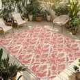 thumbnail image 1 of Red Orange Baroque Outdoor Rug 3x5 Ft - Reversible Patio Rug Outdoor Camping Rugs, Abstract Art Floral Pattern Washable Indoor Outdoor Area Rugs, Non-Slip Outdoor Carpet Runner for Deck/Porch, 1 of 8