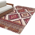 thumbnail image 1 of Red Orange Boho Living Room Rug 4x6 Washable Area Rug for Bedroom, Non-Slip Dining Room Rugs Geometric Tribal Southwestern Indoor Carpet for Kitchen Entryway Office Nursery Laundry, 1 of 9