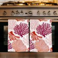 thumbnail image 1 of Red Orange Coastal Kitchen Towels Set of 4, Summer Coral Beach Nautical Absorbent Dish Towels for Kitchen, Microfiber Hand Towel, Quick Drying Tea Towel for Cleaning Decorative Dishcloths, 1 of 7