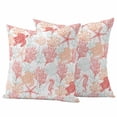 thumbnail image 1 of Red Orange Coastal Outdoor Pillow Covers,Waterproof Decorative Throw Pillowcases Set of 2,Sea Turtle Nautical Coral Summer Beach Couch Cushion Cases with Zipper for Outside Patio Garden Sofa 16"x16", 1 of 7