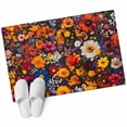 thumbnail image 1 of Red Orange Floral Area&nbsp;Rug 2x3ft Spring Flower Green Leaf Plant Farm Watercolor Non-Slip&nbsp;Washable Square&nbsp;Rugs Soft Felt Indoor Floor Mat for Bedroom Kitchen Living Room Bathroom, 1 of 9