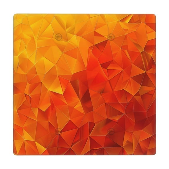 Red Orange Grid Light Switch Cover Decorative Switch Plates and Outlet Covers Wall Plate for Electrical Kitchen Home Office Art Decor Mid-size