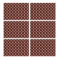 thumbnail image 1 of Red Orange Mushroom Black Pattern Summer Placemats Table Placemats Set Of 6-Linen Kitchen Washable Placemats Table Mats 11.8"x17.7" Non-Slip Heat Resistant, 1 of 5