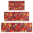 thumbnail image 1 of Red Orange Mushroom Pattern Kitchen Rugs Sets Of 3,Kitchen Runner Rugs Non Skid Washable,Decorative Kitchen Floor Mats for Kitchen,Sink,Laundry,17"x30"+ 17"x47" + 17"x59", 1 of 6