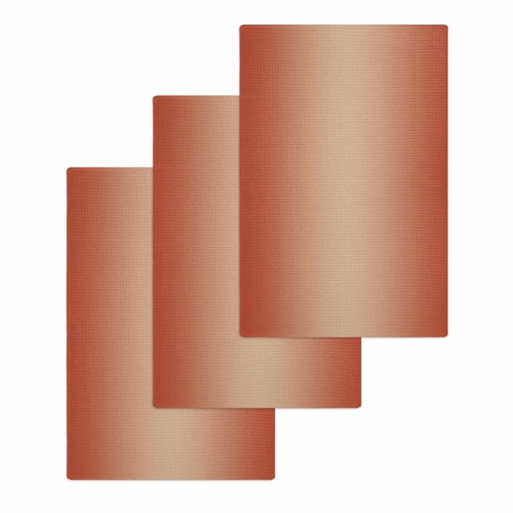 Red Orange Ombre Kitchen Dish Towels for Drying Dishes Set of 3, Modern Gradient Abstract Art Waffle Weave Microfiber Hand Tea Bathroom Towels Quick Dry & Absorbent Towel 15.7x23.6