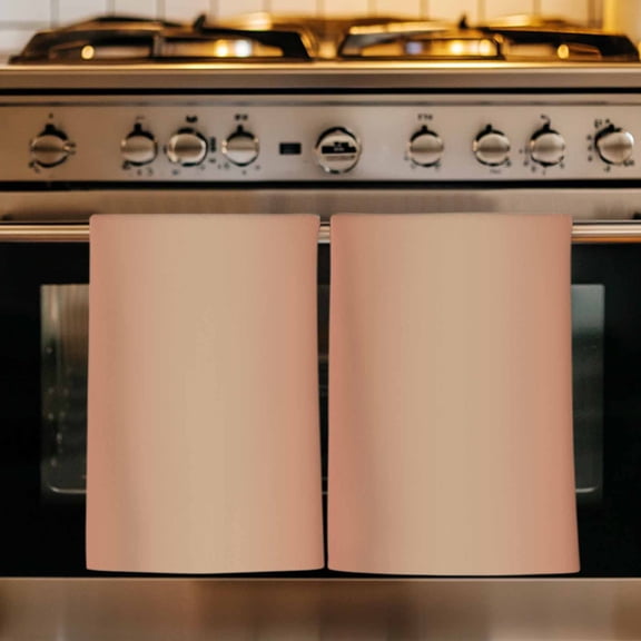 Red Orange Ombre Kitchen Towels Set of 2, Modern Gradient Abstract Art Absorbent Dish Towels for Kitchen, Microfiber Hand Towel, Quick Drying Tea Towel for Cleaning Decorative Dishcloths