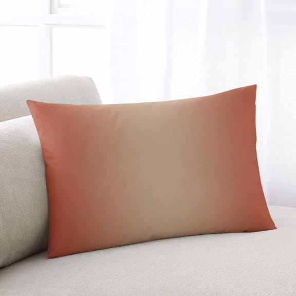 Red Orange Ombre Throw Pillow Covers, Modern Gradient Abstract Art Soft Breathable Pillow Cases with Invisible Zipper for Sleeping, Standard Pillowcases for Couch Bed Sofa Chair 20x26 Inches